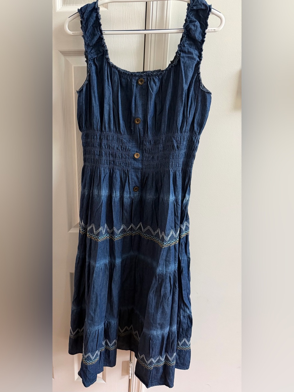 Sleeveless Navy Blue Dress